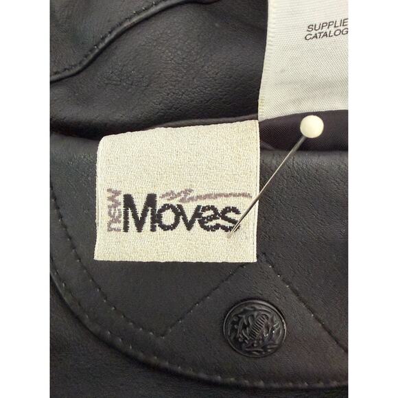 New Moves Black Reversible Faux Fur & Leather Jacket Girls Size Medium 10/12 - Picture 7 of 12